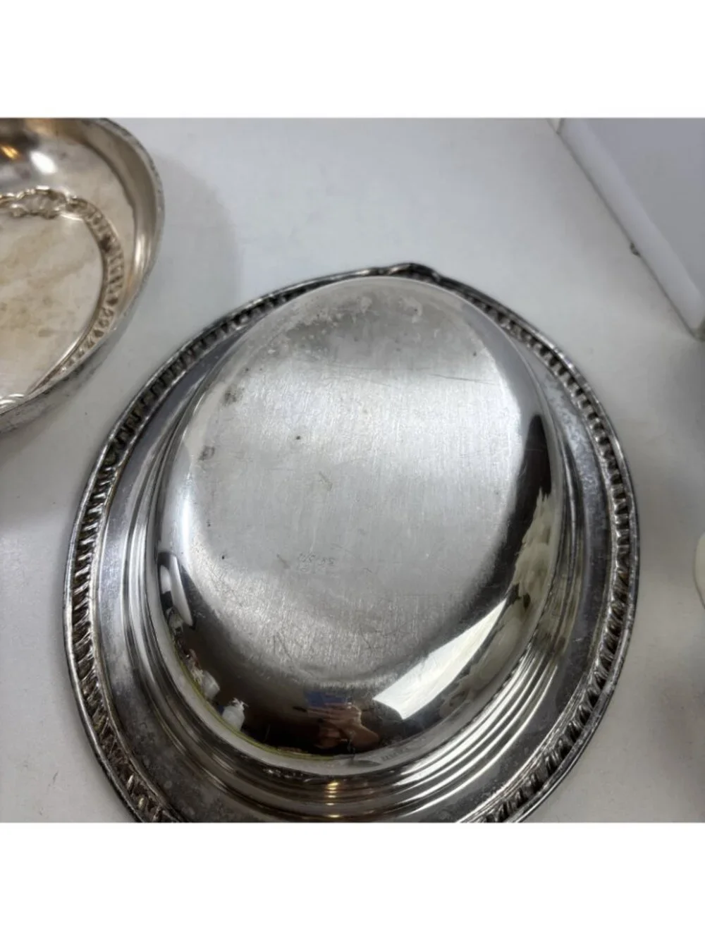 Victorian Style Serving Dish/plate with Lid, Vintage, Oval Silverplate 13